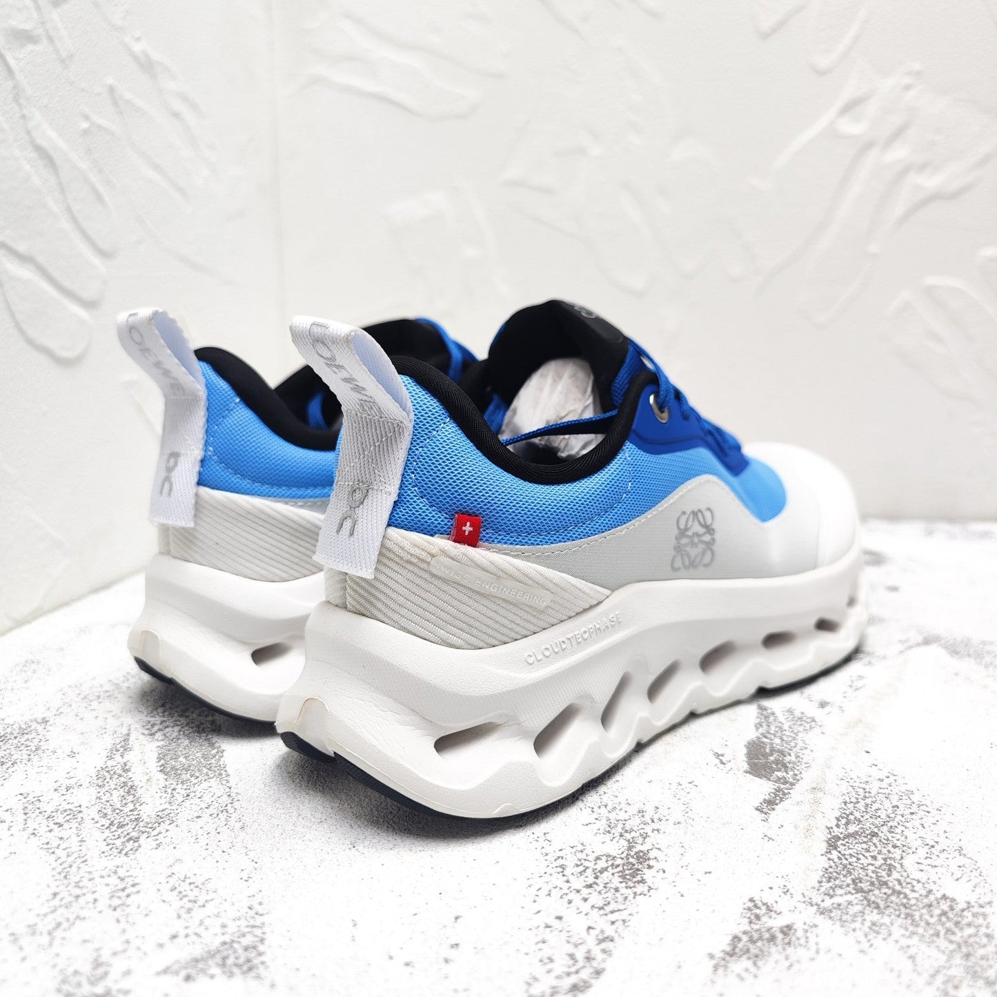 CLOUDTILT 2.0 SNEAKER COBALT BLUE MIX PALE GRAY CALFSKIN AND BREATHABLE MESH