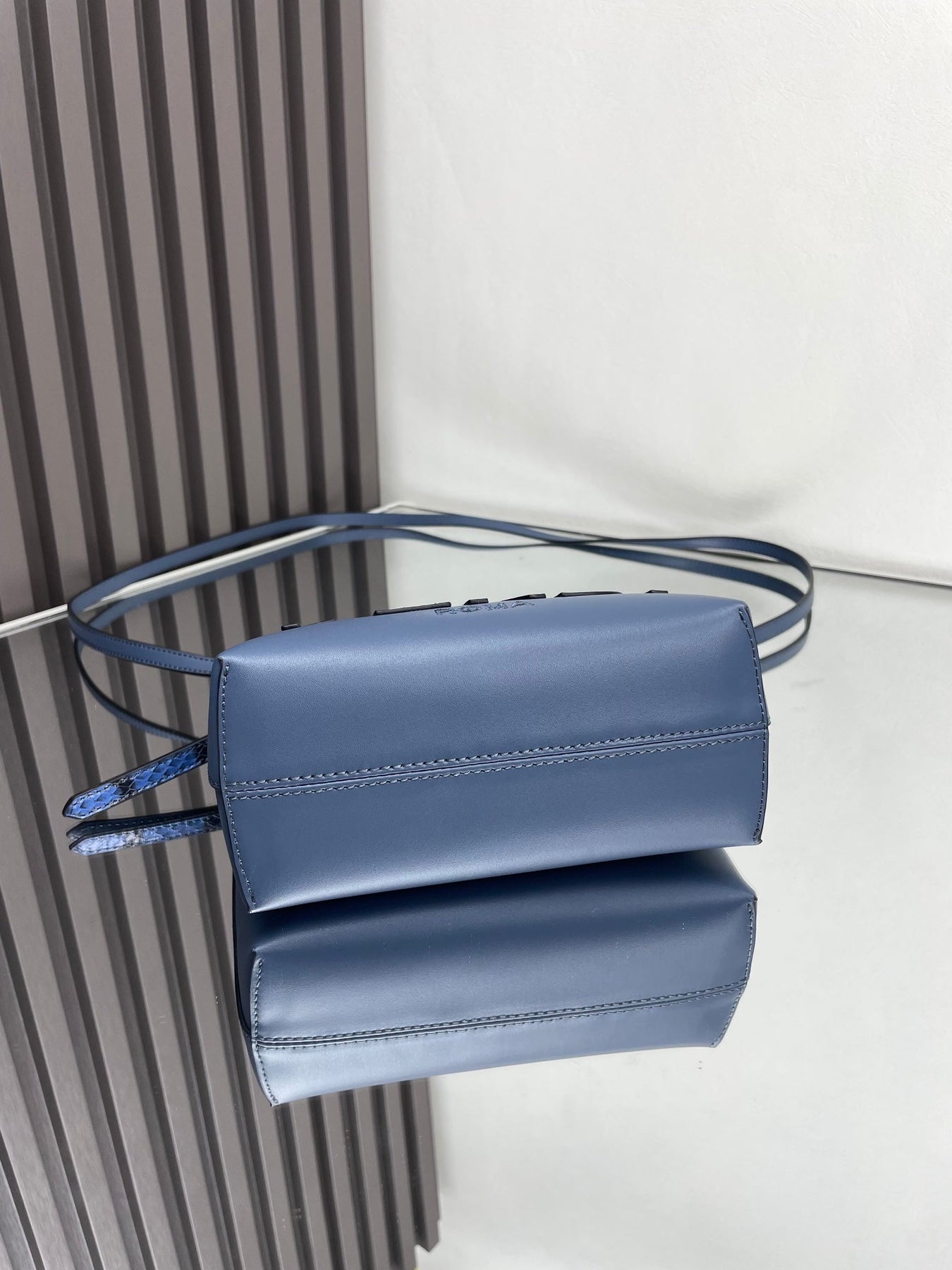 BY THE WAY MINI 18 IN AEGEAN BLUE LAMBSKIN GOLD HARDWARE