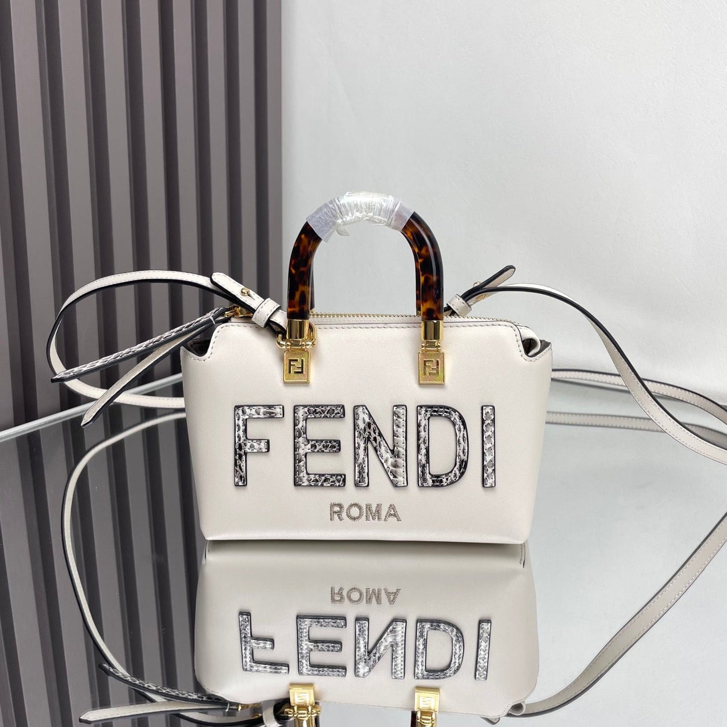 BY THE WAY MINI 18 IN WHITE LAMBSKIN GOLD HARDWARE