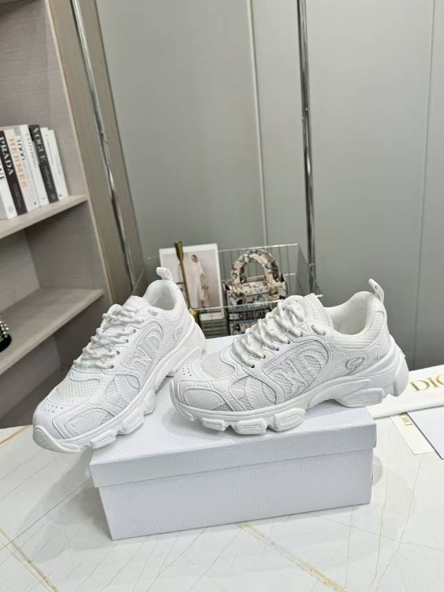 CD CHORONO SNEAKER IN WHITE MESH