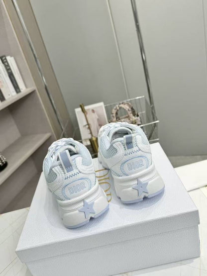 CD CHORONO SNEAKER IN WHITE AND LIGHT BLUE MESH