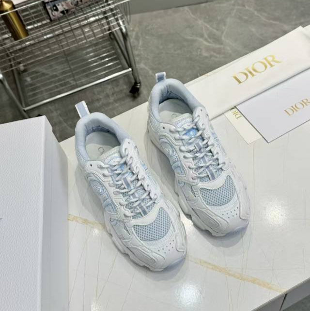 CD CHORONO SNEAKER IN WHITE AND LIGHT BLUE MESH