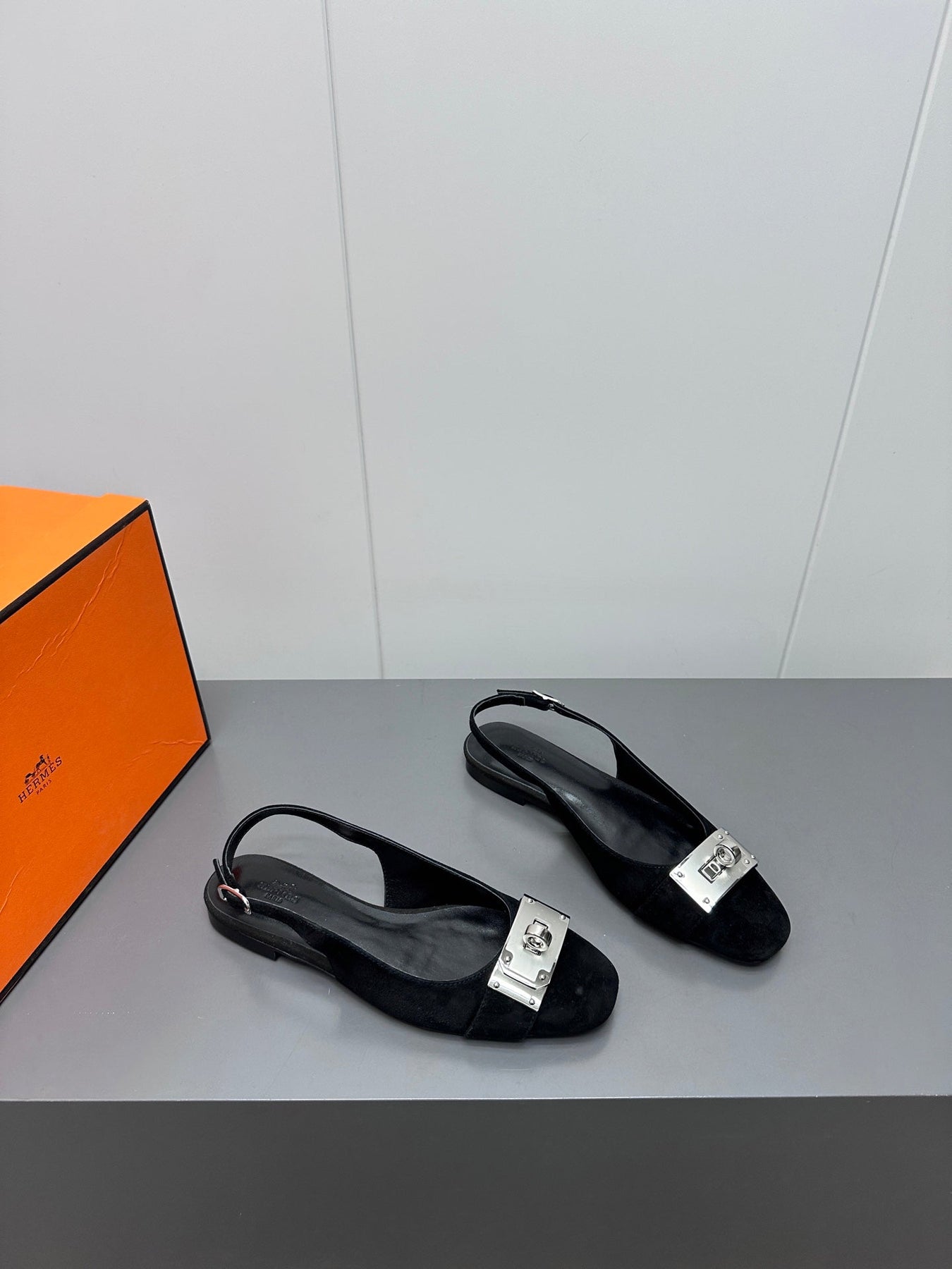 INNOCENTE SLINGBACK IN BLACK SUEDE