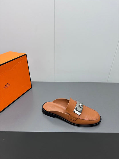 0Z MULE IN BRONZE BROWN LAMBSKIN