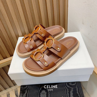 DAD SANDALS DARK BROWN CALFSKIN