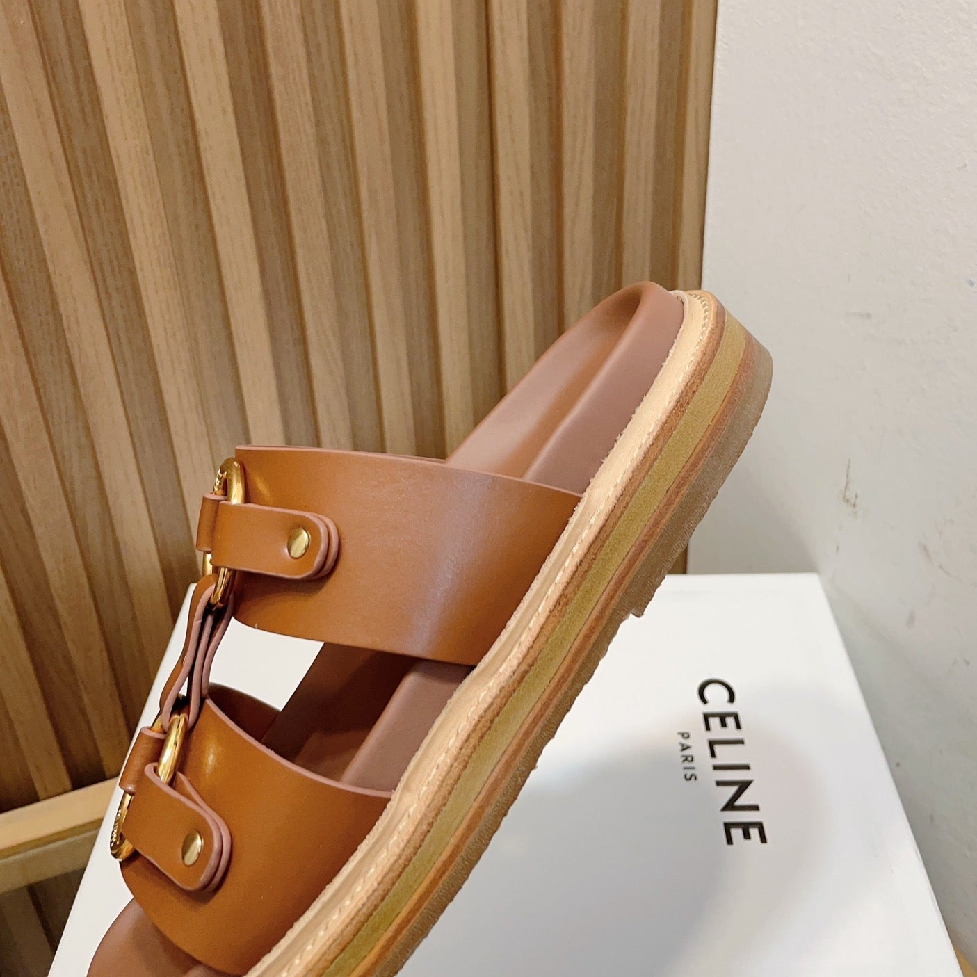 DAD SANDALS DARK BROWN CALFSKIN