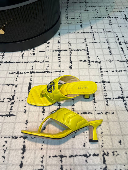 GG THONG SANDALS 55 LEMON CALKSKIN