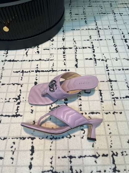 GG THONG SANDALS 55 LAVENDER CALKSKIN