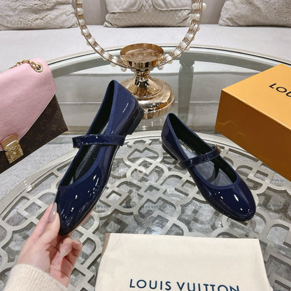 MARY JANE SHOES IN AEGEAN BLUE PATENT CALFSKIN