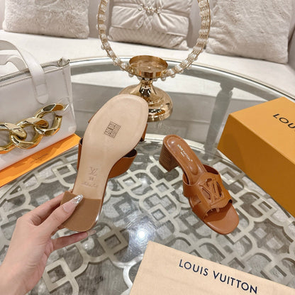 ISOLA HIGH 55 MM MULE IN BRONZE BROWN CALFSKIN