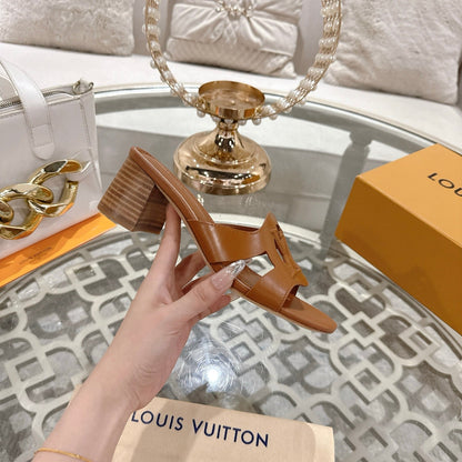 ISOLA HIGH 55 MM MULE IN BRONZE BROWN CALFSKIN