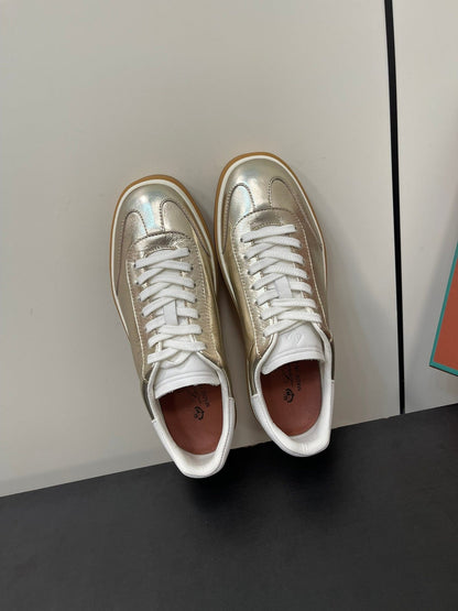 LP TENNIS WALK SNEAKERS LIGHT GOLD CALFSKIN