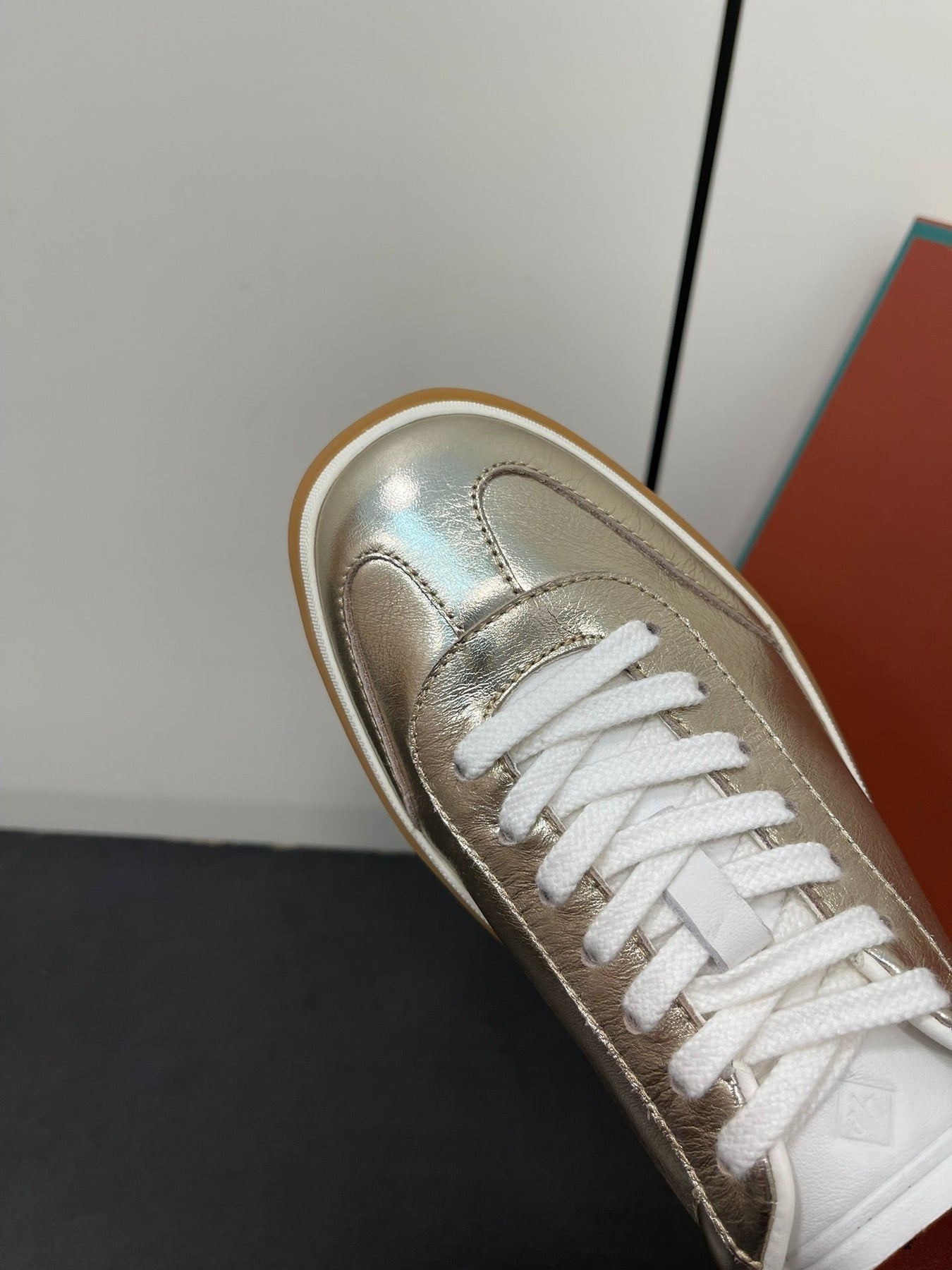 LP TENNIS WALK SNEAKERS LIGHT GOLD CALFSKIN