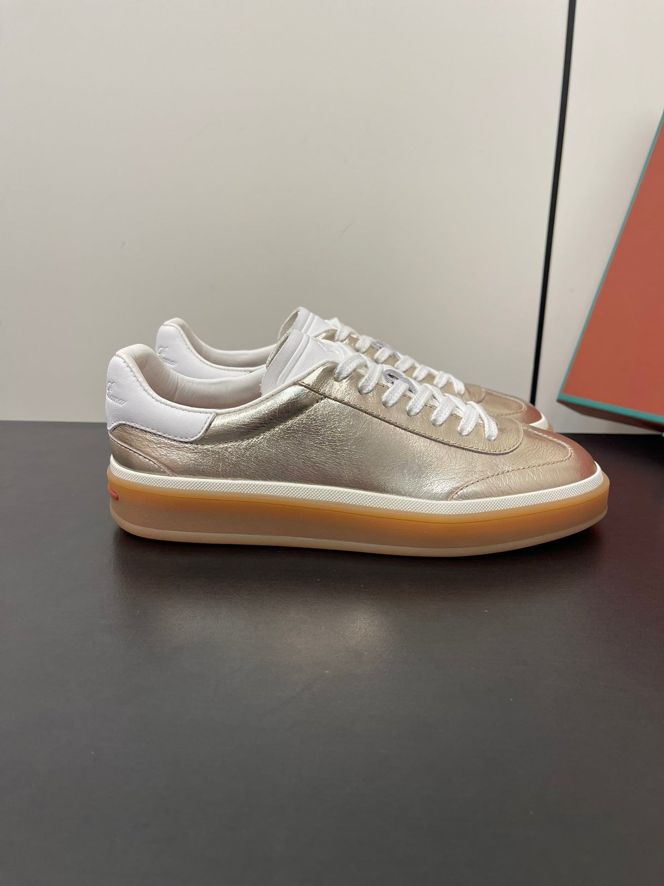LP TENNIS WALK SNEAKERS LIGHT GOLD CALFSKIN