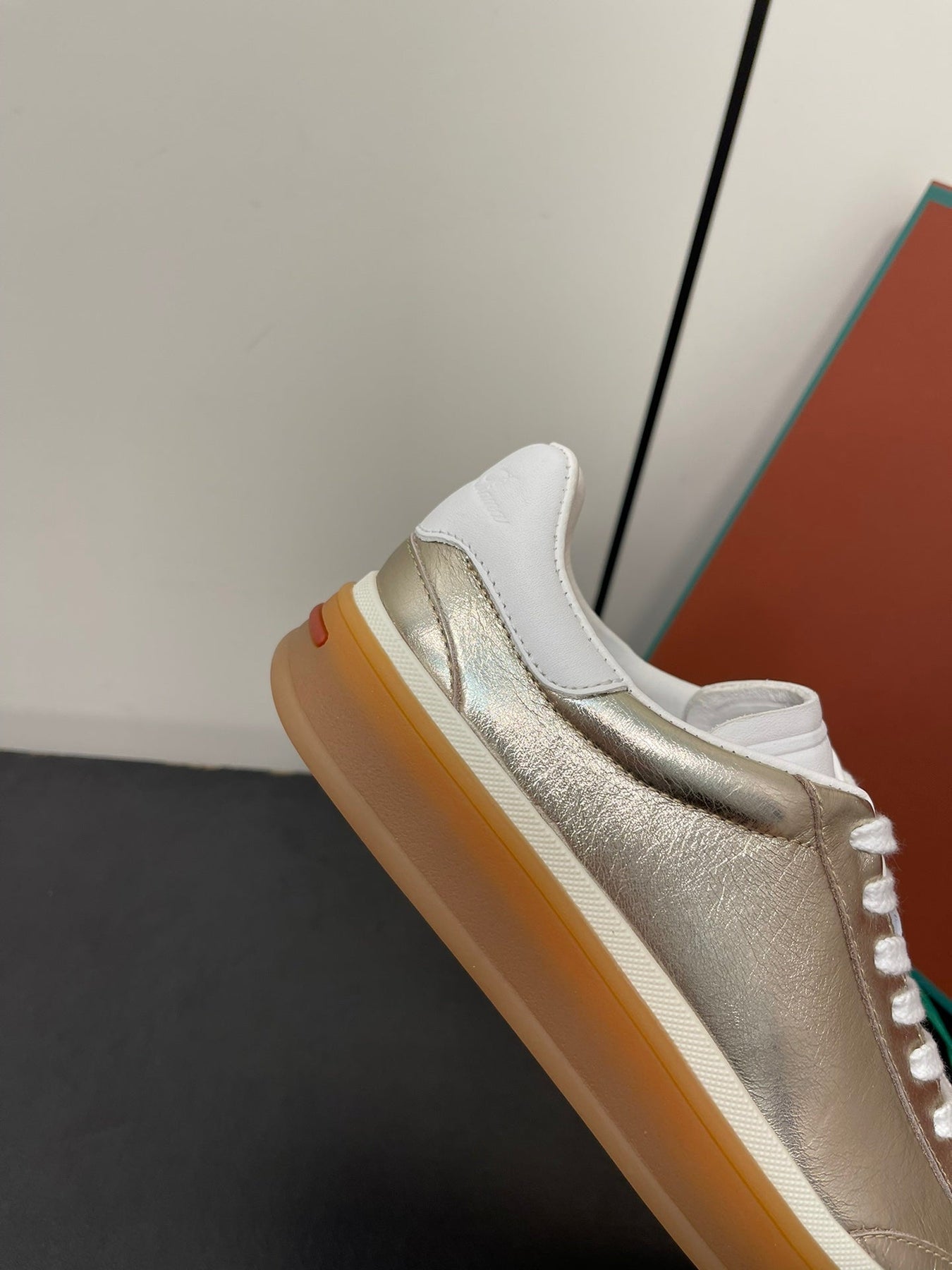 LP TENNIS WALK SNEAKERS LIGHT GOLD CALFSKIN