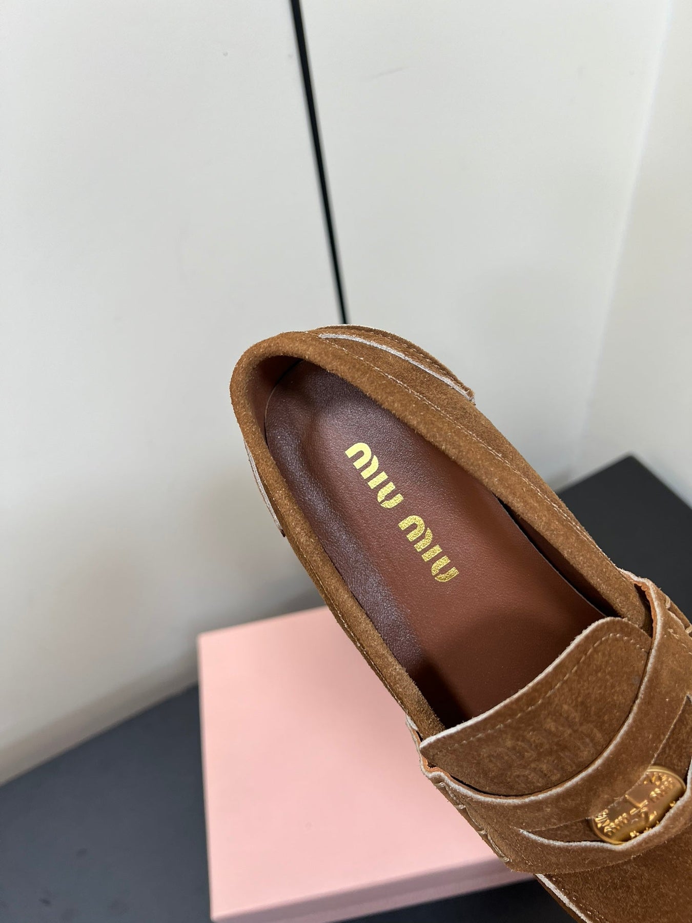 PENNY LOAFERS IN TAWNY BROWN SUEDE