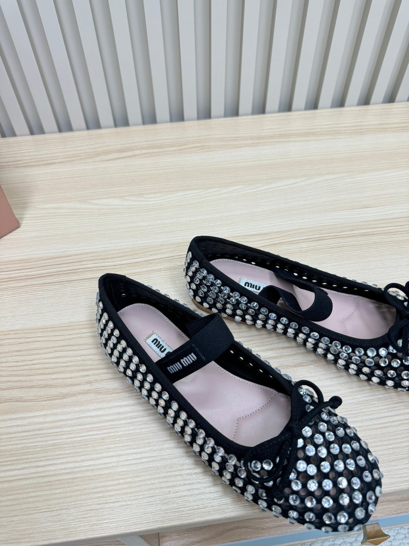RHINESTONES MARY JANE FLATS IN BLACK SUEDE