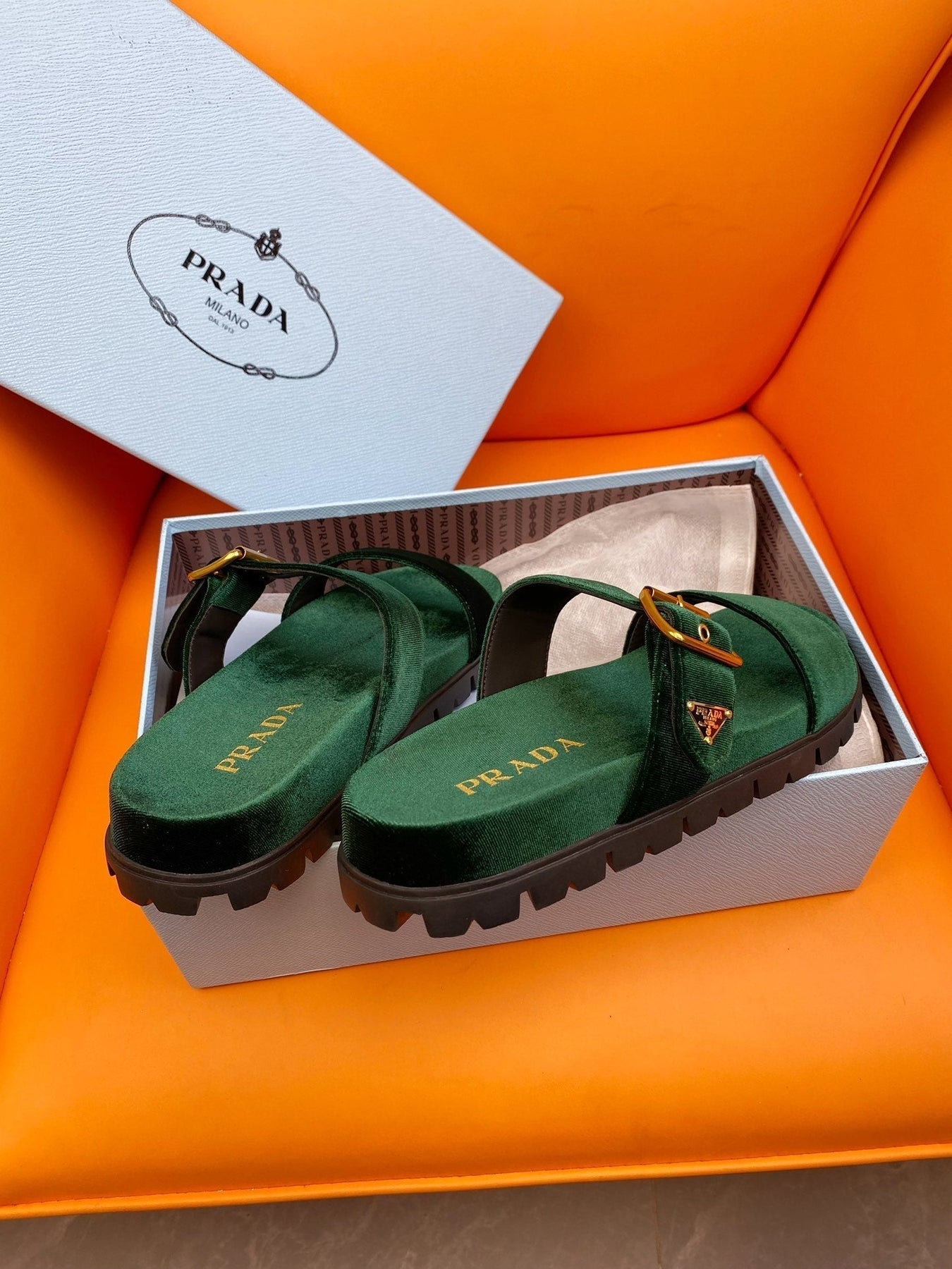 Pra Slides 10 Velvet Laurel Green