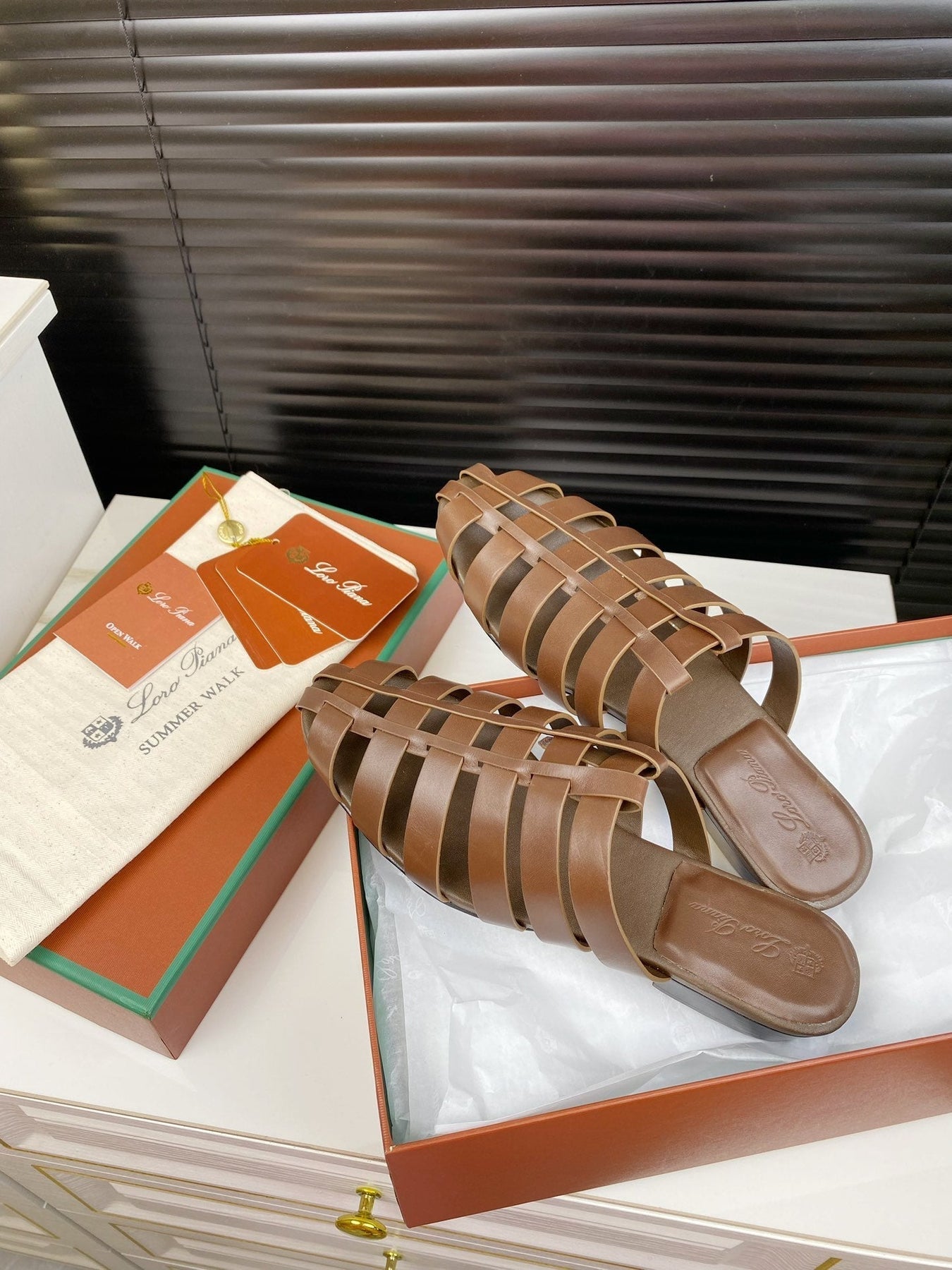 LP KAEDE SANDALS CHOCOLATE CALFSKIN