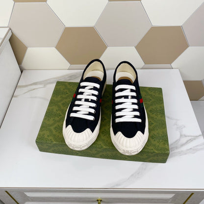 GG JULIO SNEAKER WITH WEB BLACK CANVAS