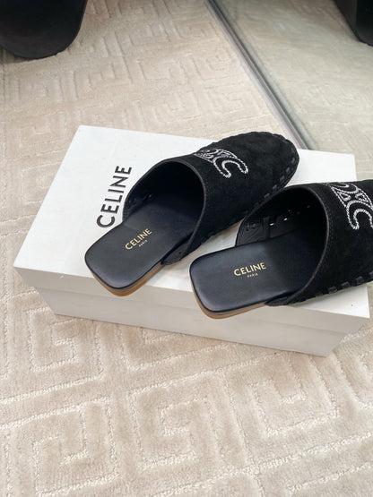 MARLOU MULE IN BLACK SUEDE