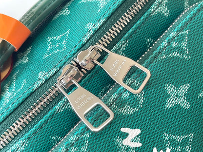 RUSH BUMBAG 30 IN GREEN MONOGRAM HERITAGE CANVAS