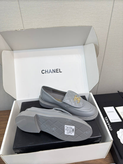 MOCCASIN 2.5 CM IN ASH GRAY PREMIUM LAMBSKIN