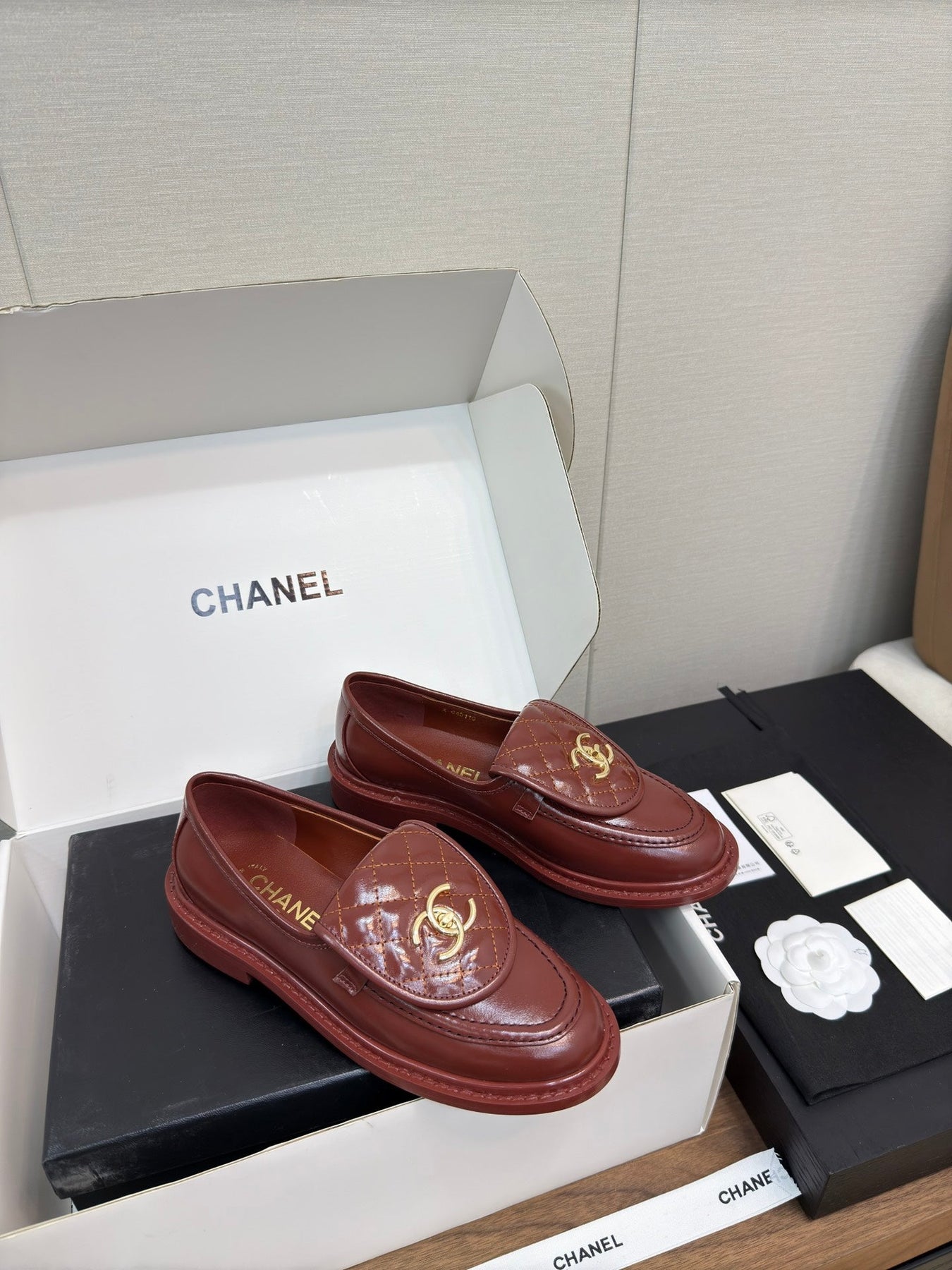 MOCCASIN 2.5 CM IN JAM RED PREMIUM LAMBSKIN