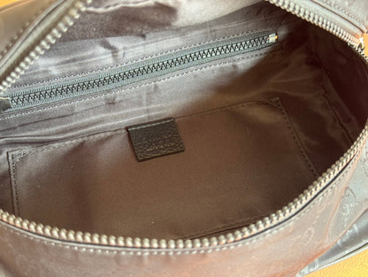 NYLON LINE BODY BAG 27 IN BLACK GG CANVAS