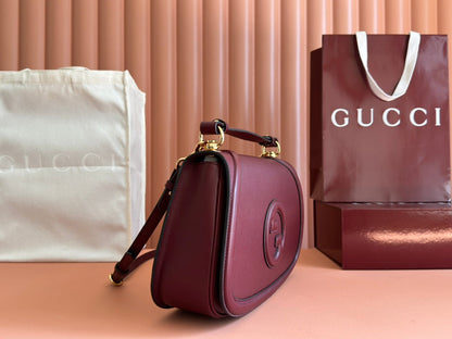 BLONDIE LARGE TOP HANDLE BAG 32 IN ROSSO ANCORA RED CALFSKIN