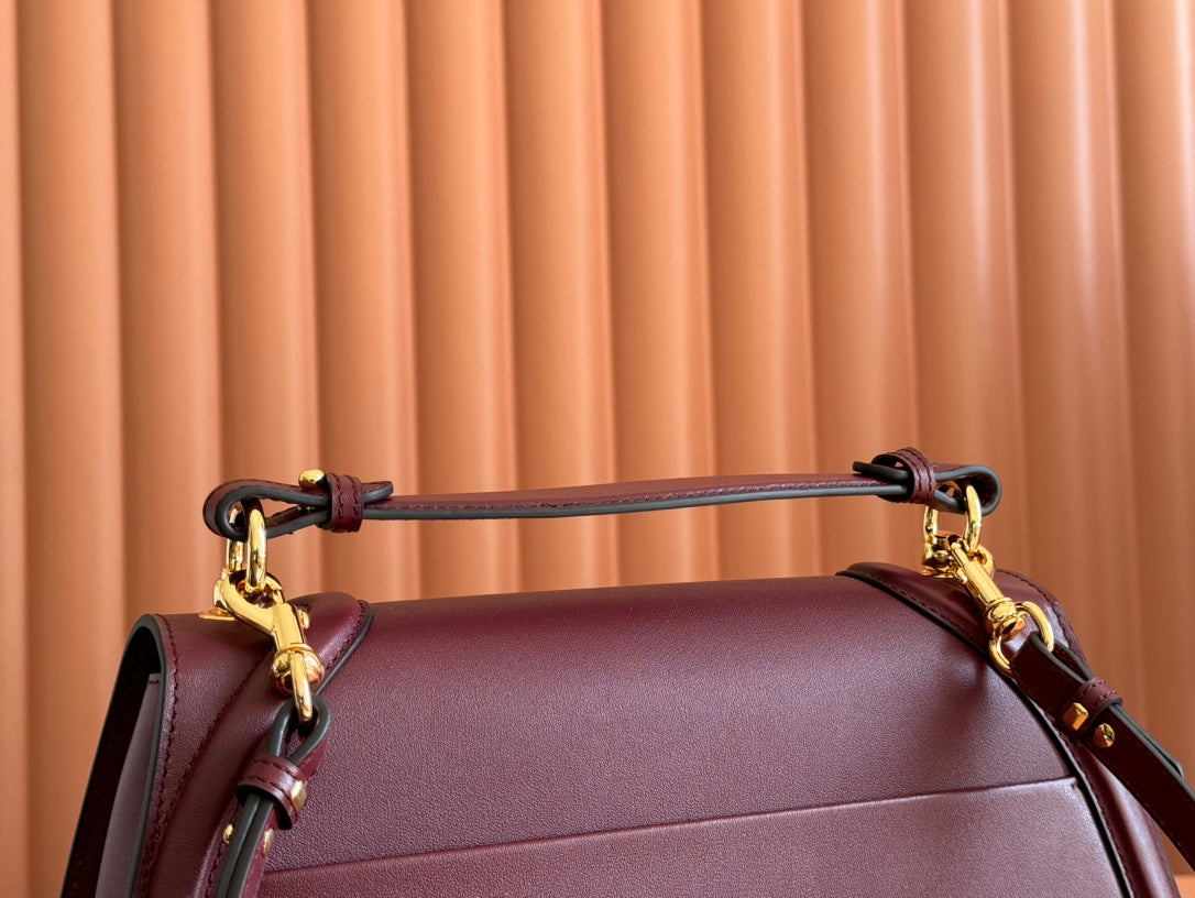 BLONDIE LARGE TOP HANDLE BAG 32 IN ROSSO ANCORA RED CALFSKIN