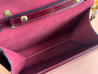 DIONYSUS MEDIUM SHOULDER BAG 22 IN ROSSO ANCORA RED GG GLOSSY LAMBSKIN