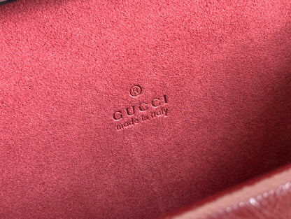 DIONYSUS MEDIUM SHOULDER BAG 22 IN ROSSO ANCORA RED GG GLOSSY LAMBSKIN