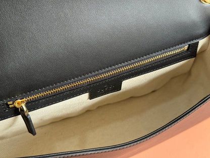 BLONDIE LARGE TOP HANDLE BAG 32 IN BLACK CALFSKIN