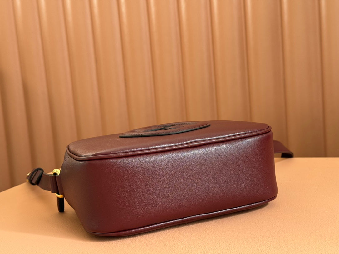 BLONDIE SMALL SHOULDER BAG 21 IN ROSSO ANCORA RED CALFSKIN