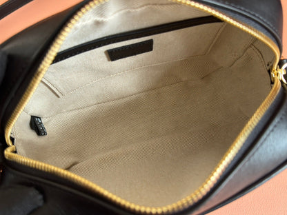 BLONDIE SMALL SHOULDER BAG 21 IN BLACK SMOOTH CALFSKIN