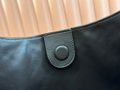 B LARGE SHOULDER BAG 49 IN SEAWEED GREEN GG EMBOSSED SUEDE