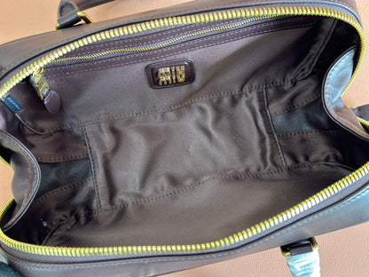 ARCADIE MATELASSÉ BAG 27 IN CONGO BROWN CALFSKIN GOLD HARDWARE