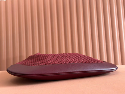 B LARGE SHOULDER BAG 49 IN ROSSO ANCORA RED GG EMBOSSED SUEDE