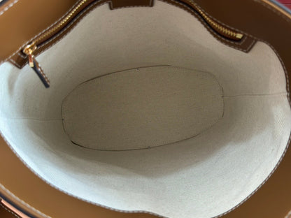 73 MEDIUM BUCKET BAG 27.5 IN BROWN SMOOTH CALFSKIN