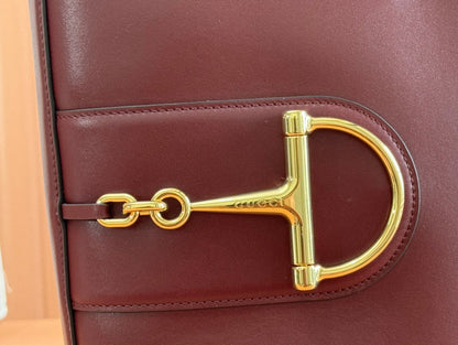 73 MEDIUM BUCKET BAG 27.5 IN ROSSO ANCORA RED SMOOTH CALFSKIN