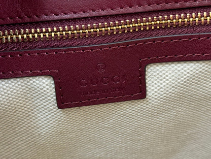 73 MEDIUM BUCKET BAG 27.5 IN ROSSO ANCORA RED SMOOTH CALFSKIN