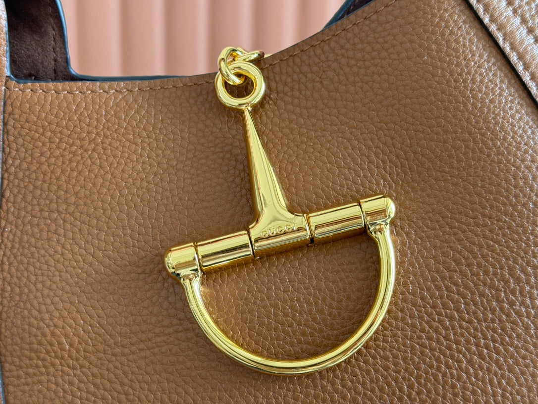 MEDIUM SOFTBIT MAXI SHOULDER BAG 27.5 IN BROWN GRAINY LAMBSKIN