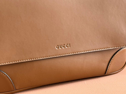 MEDIUM EMBLEM CROSSBODY BAG 29 IN BROWN CALFSKIN