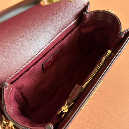 GO SMALL SHOULDER BAG 21.5 IN ROSSO ANCORA RED GG CANVAS