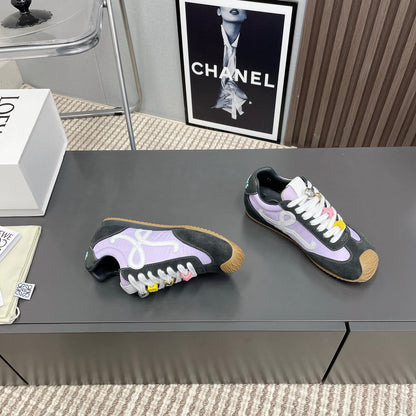 BALLET RUNNER 2.0 IN PURPLE PASTEL MIX BLACK SUEDE AND LYCRA FABRIC