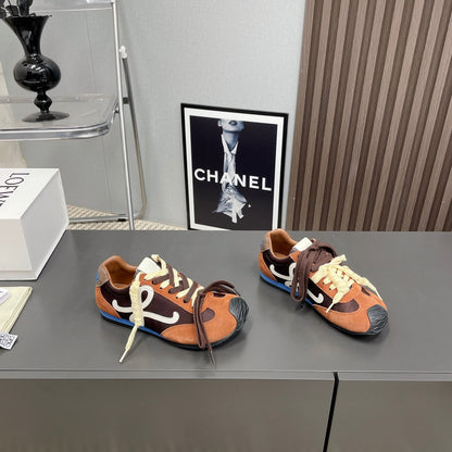 BALLET RUNNER 2.0 IN BRONZE BROWN SUEDE AND LYCRA FABRIC