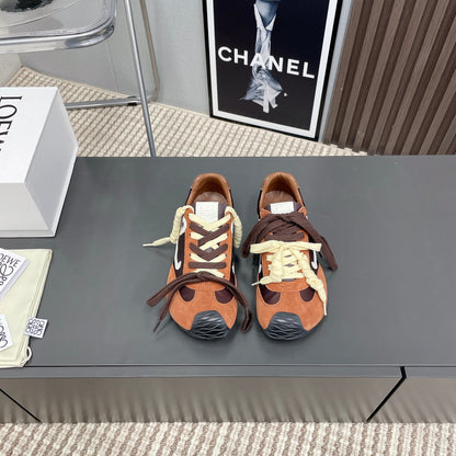 BALLET RUNNER 2.0 IN BRONZE BROWN SUEDE AND LYCRA FABRIC