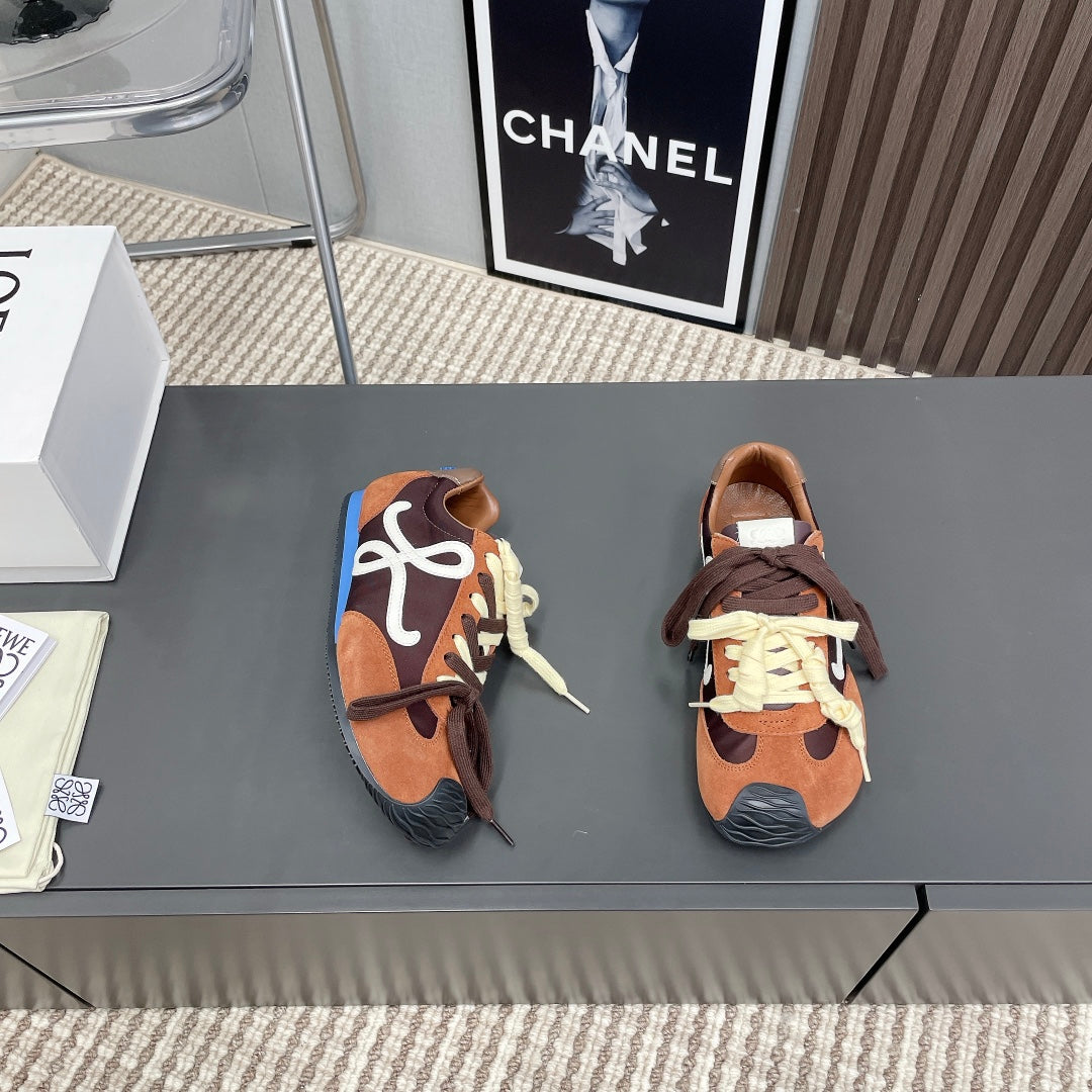 BALLET RUNNER 2.0 IN BRONZE BROWN SUEDE AND LYCRA FABRIC