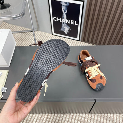 BALLET RUNNER 2.0 IN BRONZE BROWN SUEDE AND LYCRA FABRIC